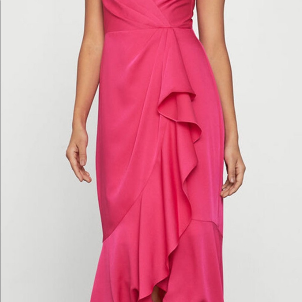 Faux Wrap Ruched Ruffle Dress - Picture 6 of 6